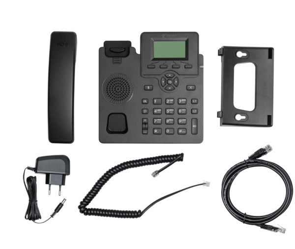ФЛАТ-ПРО Flat-Phone C10G, IP-телефон (2 SIP-аккаунта, 2 порта 10/100/1000 BASE-T (RJ-45), ЖК-дисплей, PoE, РЕЕСТР)